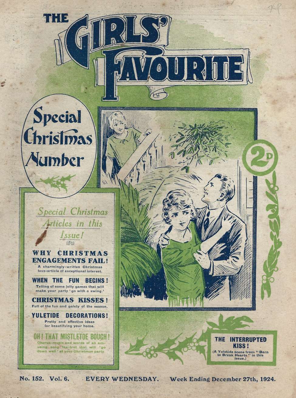 Book Cover For Girls' Favourite 152 - Special Christmas Number