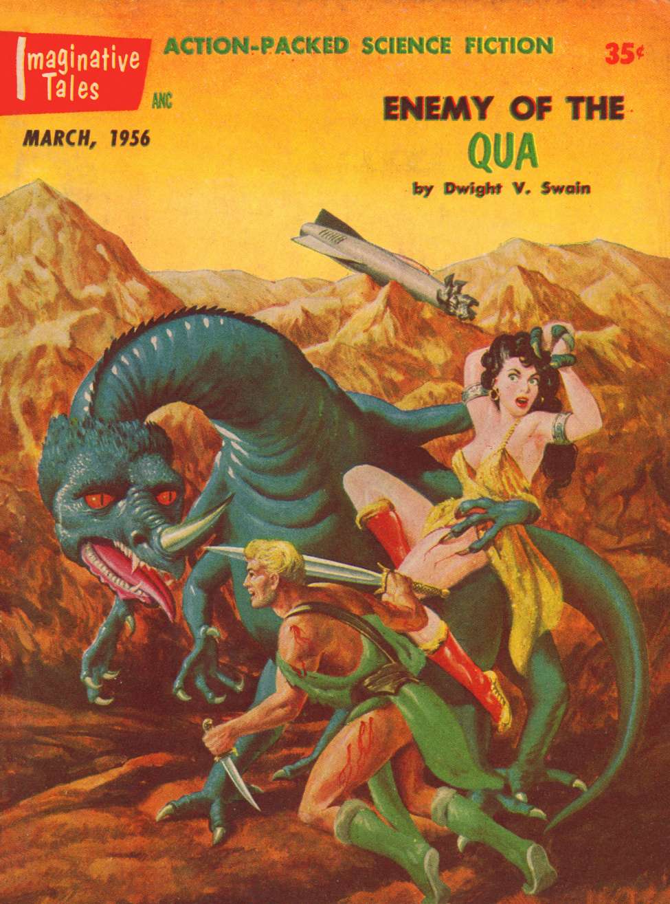 Comic Book Cover For Imaginative Tales v3 2 - Enemy of the Qua - Dwight V. Swain