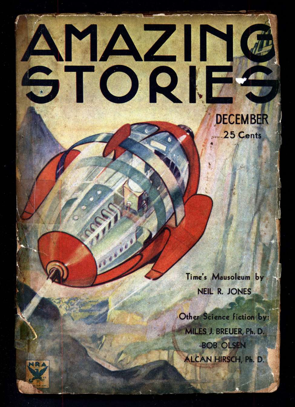 Book Cover For Amazing Stories v8 8 - Time's Mausoleum - Neil R. Jones