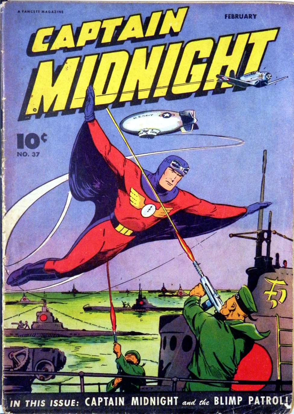 Comic Book Cover For Captain Midnight 37 - Version 2