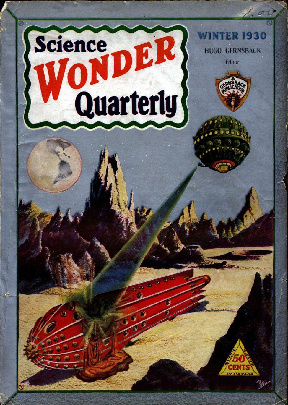 Book Cover For Science Wonder Quarterly 2 - The Moon Conquerors - R. H. Romans