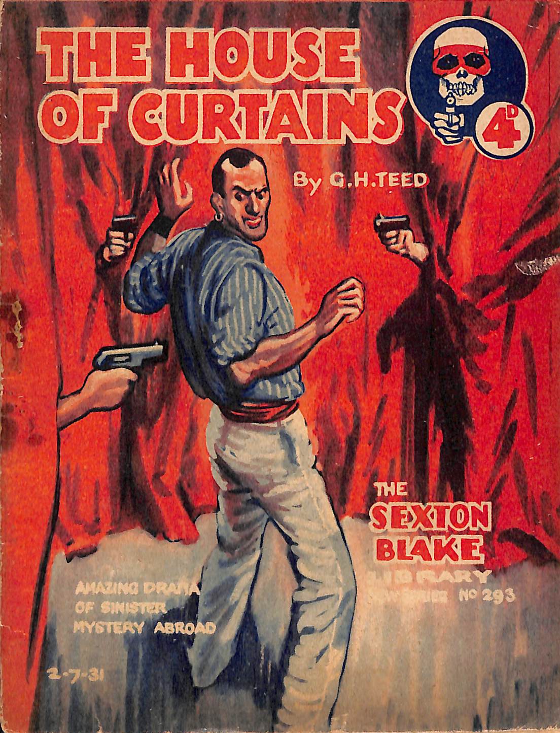 Comic Book Cover For Sexton Blake Library S2 293 - The House of Curtains