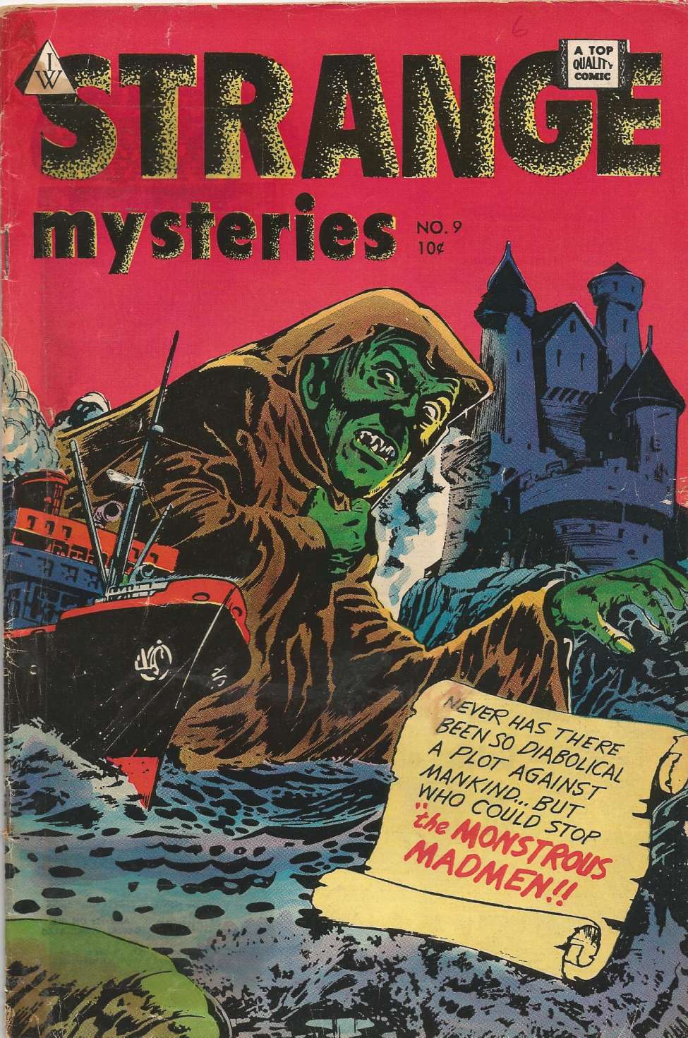 Comic Book Cover For Strange Mysteries 9