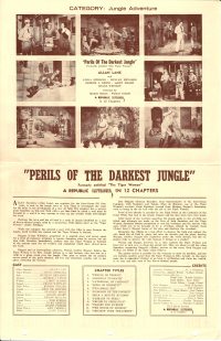 Large Thumbnail For Perils of the Darkest Jungle (The Tiger Woman) Pressbook