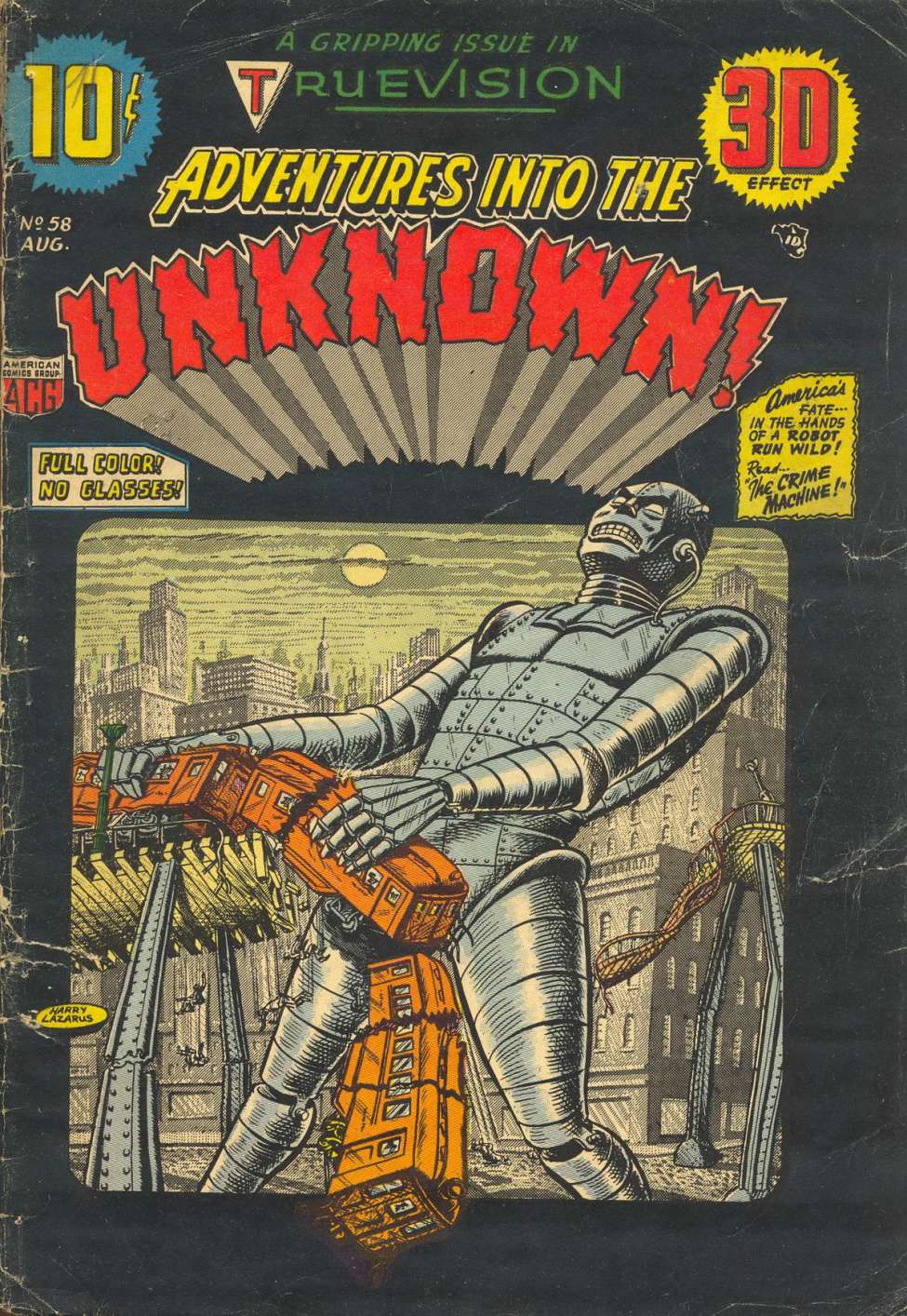 Comic Book Cover For Adventures into the Unknown 58