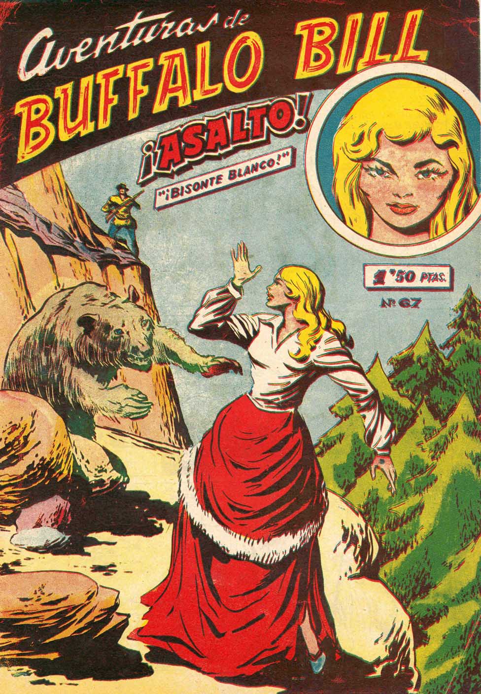 Comic Book Cover For Aventuras de Buffalo Bill 67 Asalto Bisonte Blanco