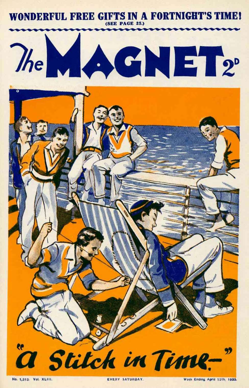 Comic Book Cover For The Magnet 1313 - The Greyfriars Chums Afloat