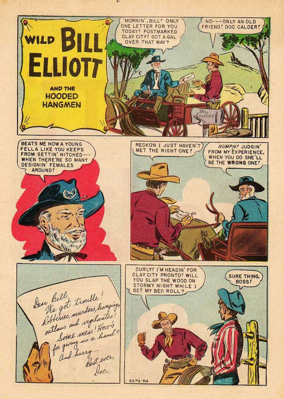Comic Book Cover For Wild Bill Elliott #4 - Version 1