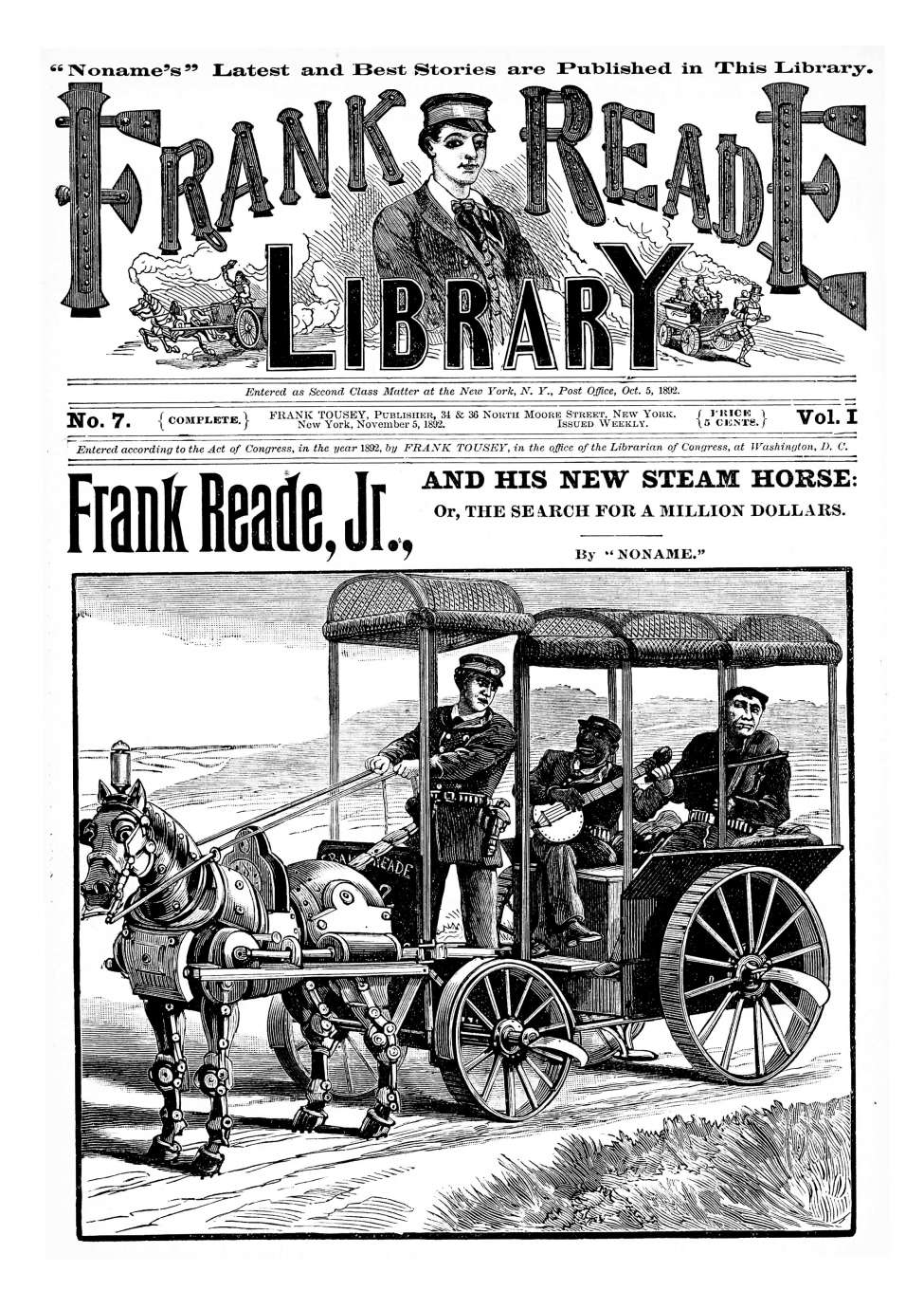Book Cover For v01 7 - Frank Reade, Jr., and His New Steam Horse
