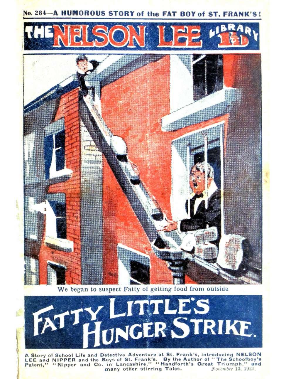 Book Cover For Nelson Lee Library s1 284 - Fatty Little's Hunger Strike