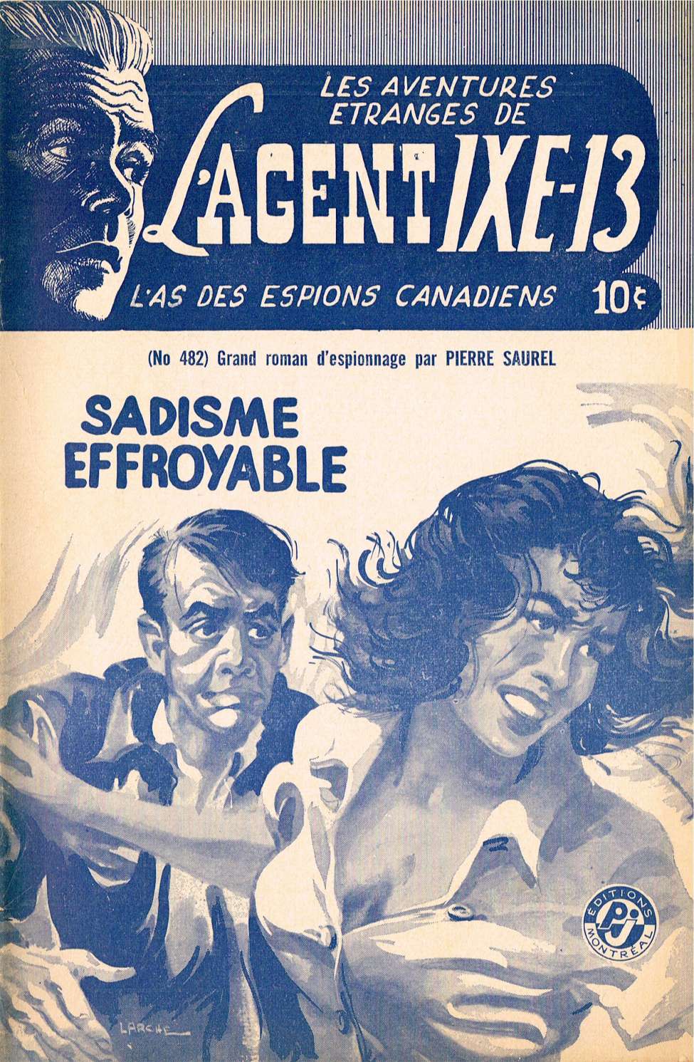 Book Cover For L'Agent IXE-13 v2 482 - Sadisme effroyable