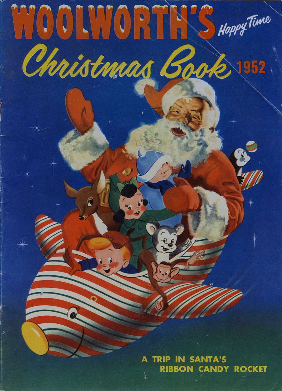 Book Cover For Woolworth's Happy Time Christmas Book 1952 - Version 1