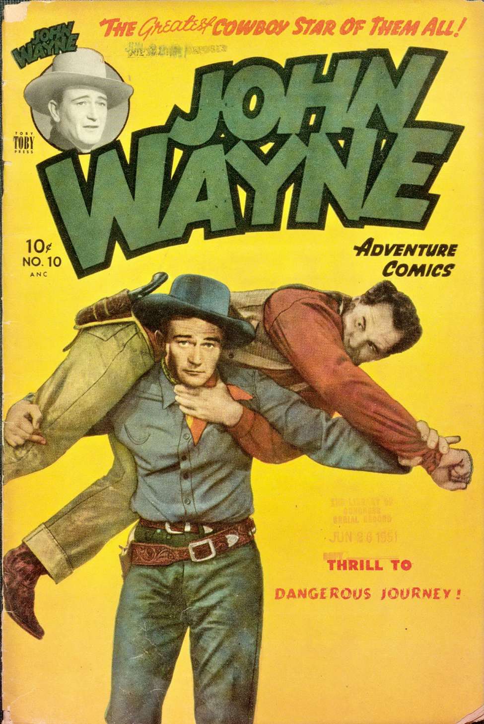 Comic Book Cover For John Wayne Adventure Comics 10