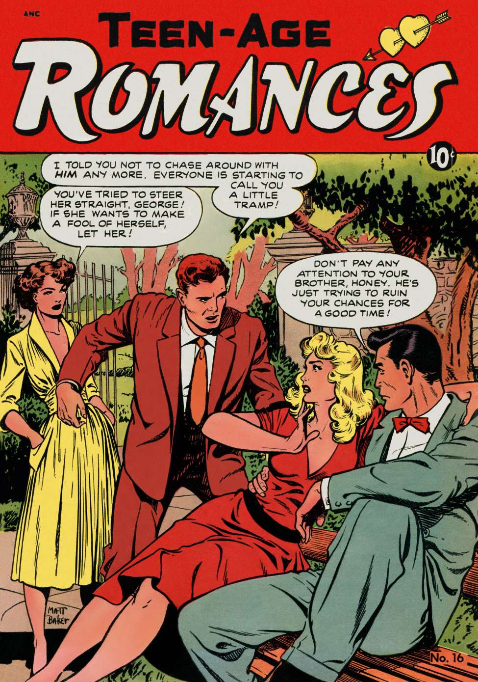 Comic Book Cover For Teen-Age Romances 16
