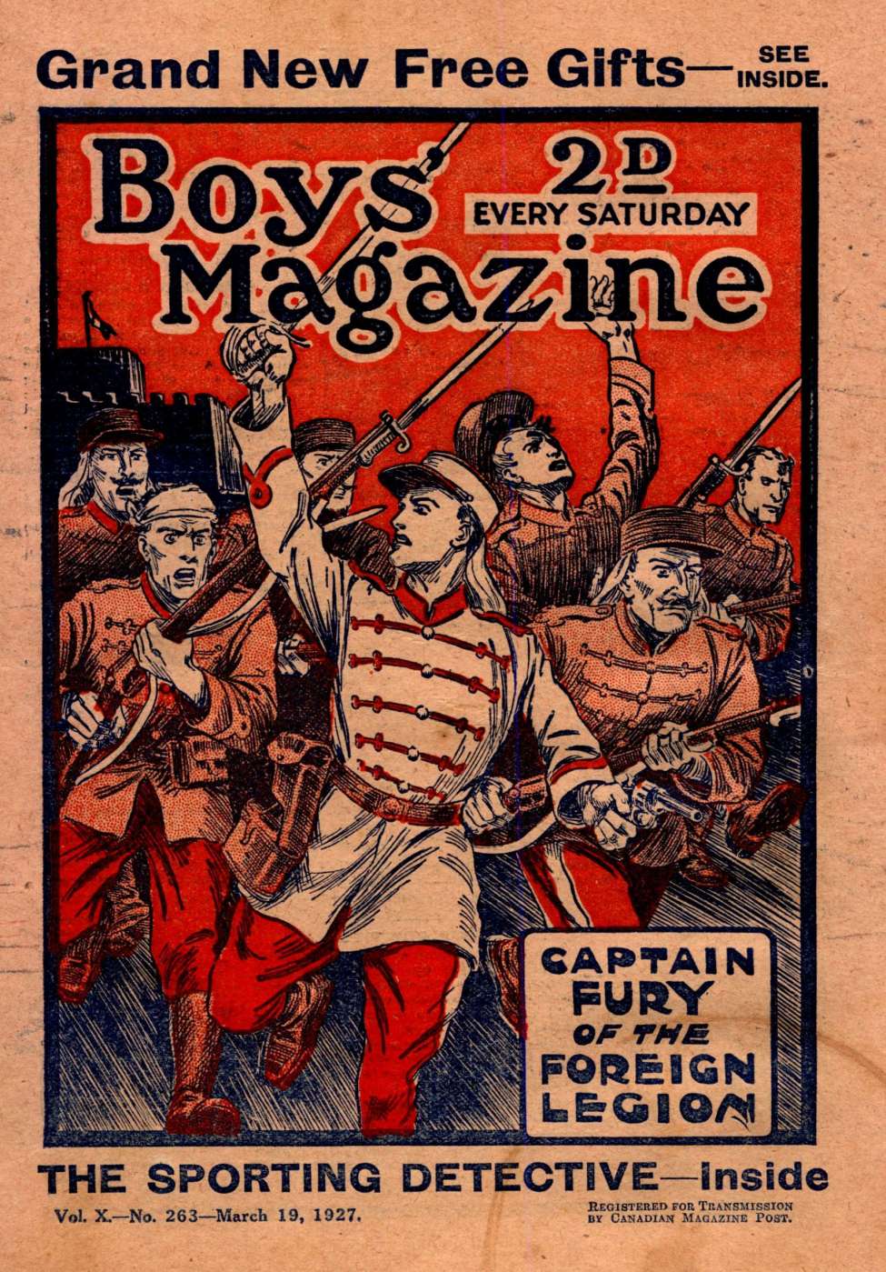 Comic Book Cover For Boys' Magazine 263