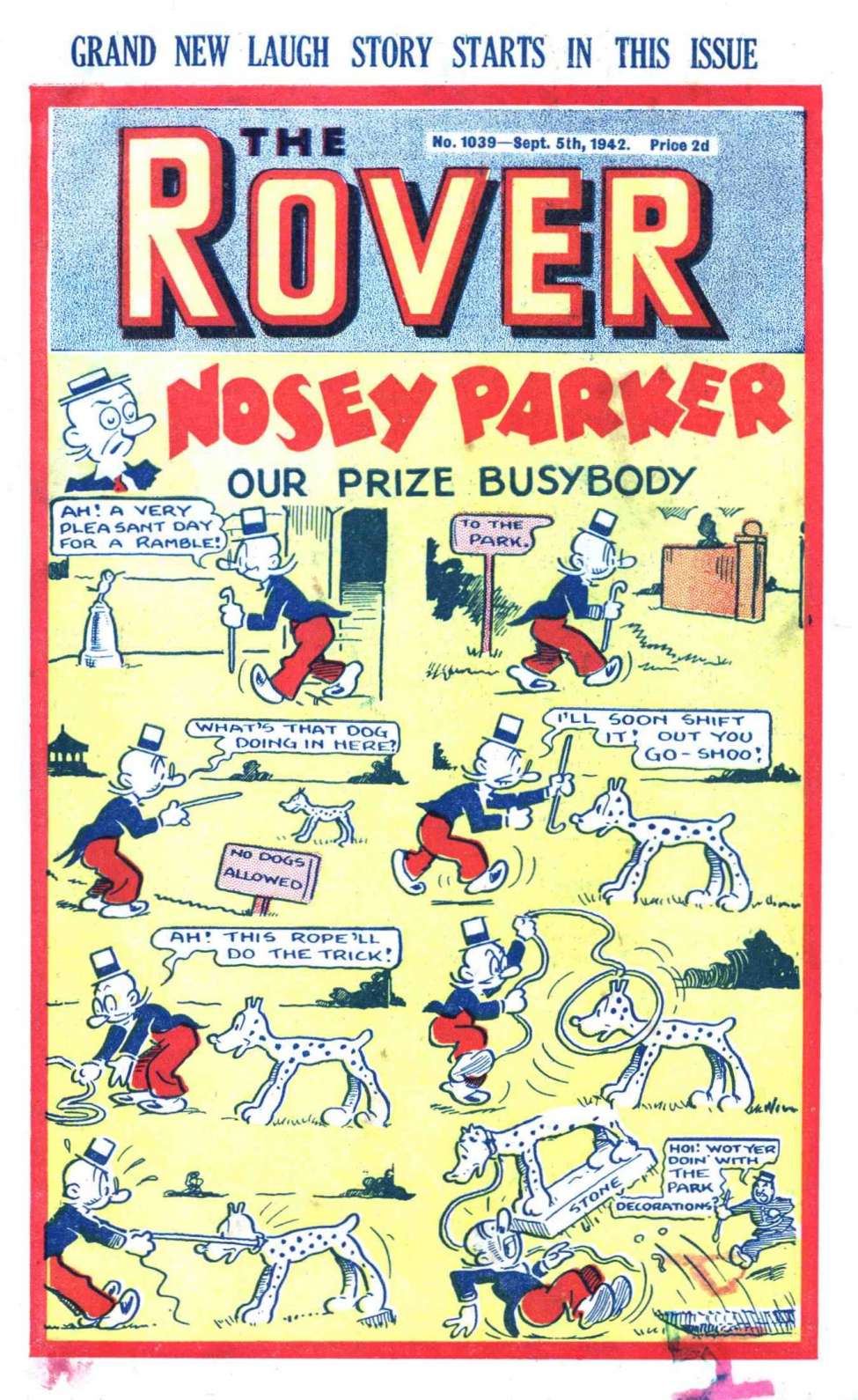 Comic Book Cover For The Rover 1039
