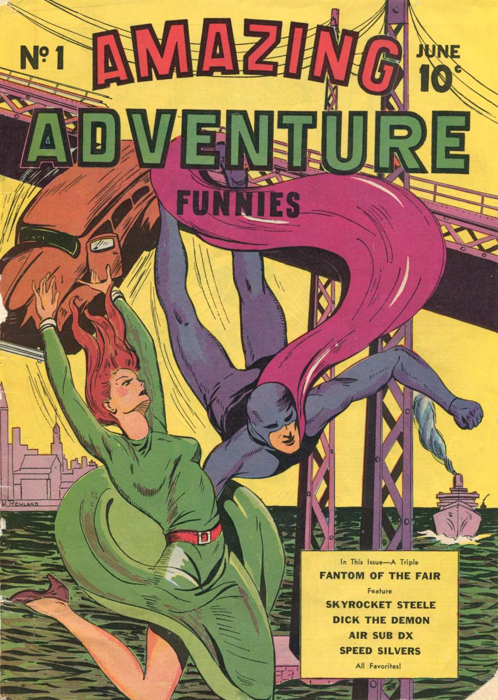 Comic Book Cover For Amazing Adventure Funnies 1
