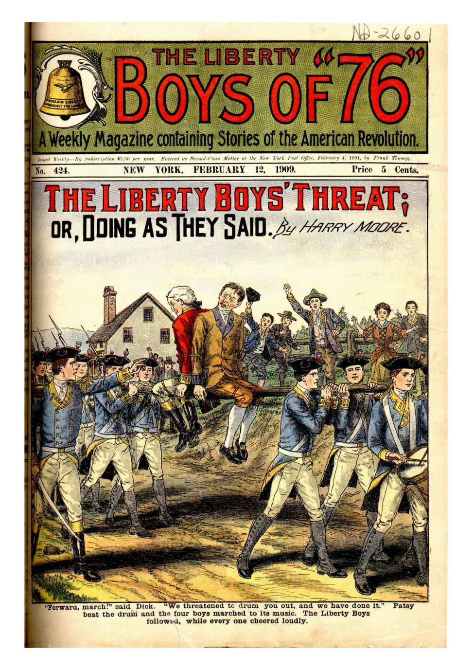 Book Cover For The Liberty Boys Of 76 - 424 The Liberty Boys' Threat