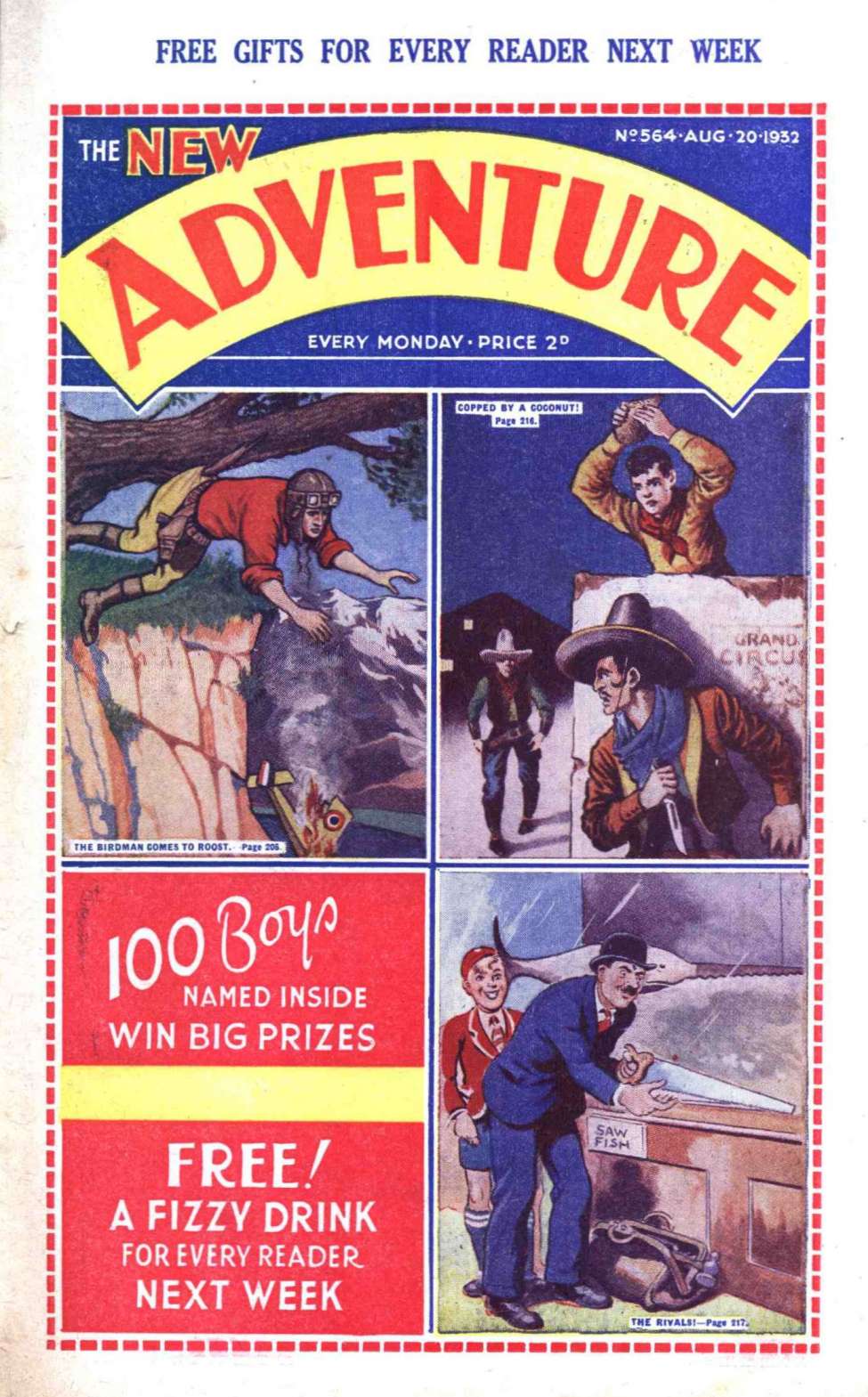 Comic Book Cover For Adventure 564