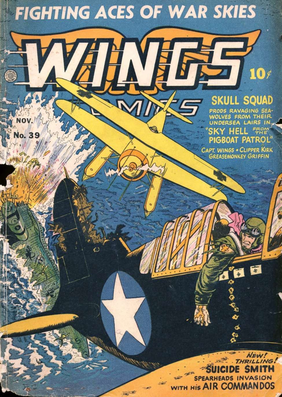 Comic Book Cover For Wings Comics 39 - Version 1