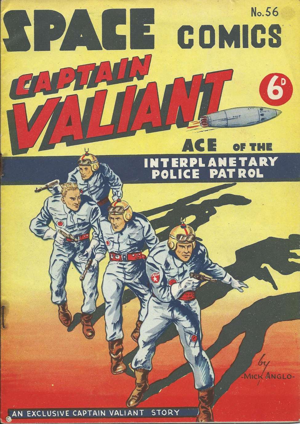 Comic Book Cover For Space Comics (Captain Valiant) 56