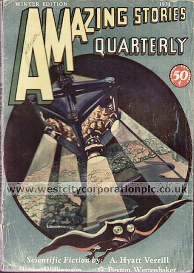 Comic Book Cover For Amazing Stories Quarterly v4 1 - The Birth of a New Republic- Miles J. Breuer