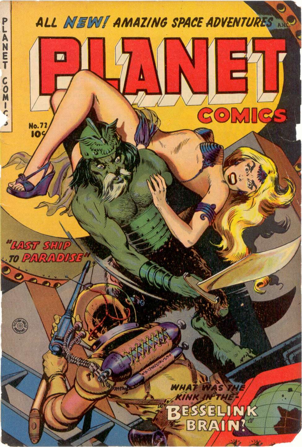 Comic Book Cover For Planet Comics 72