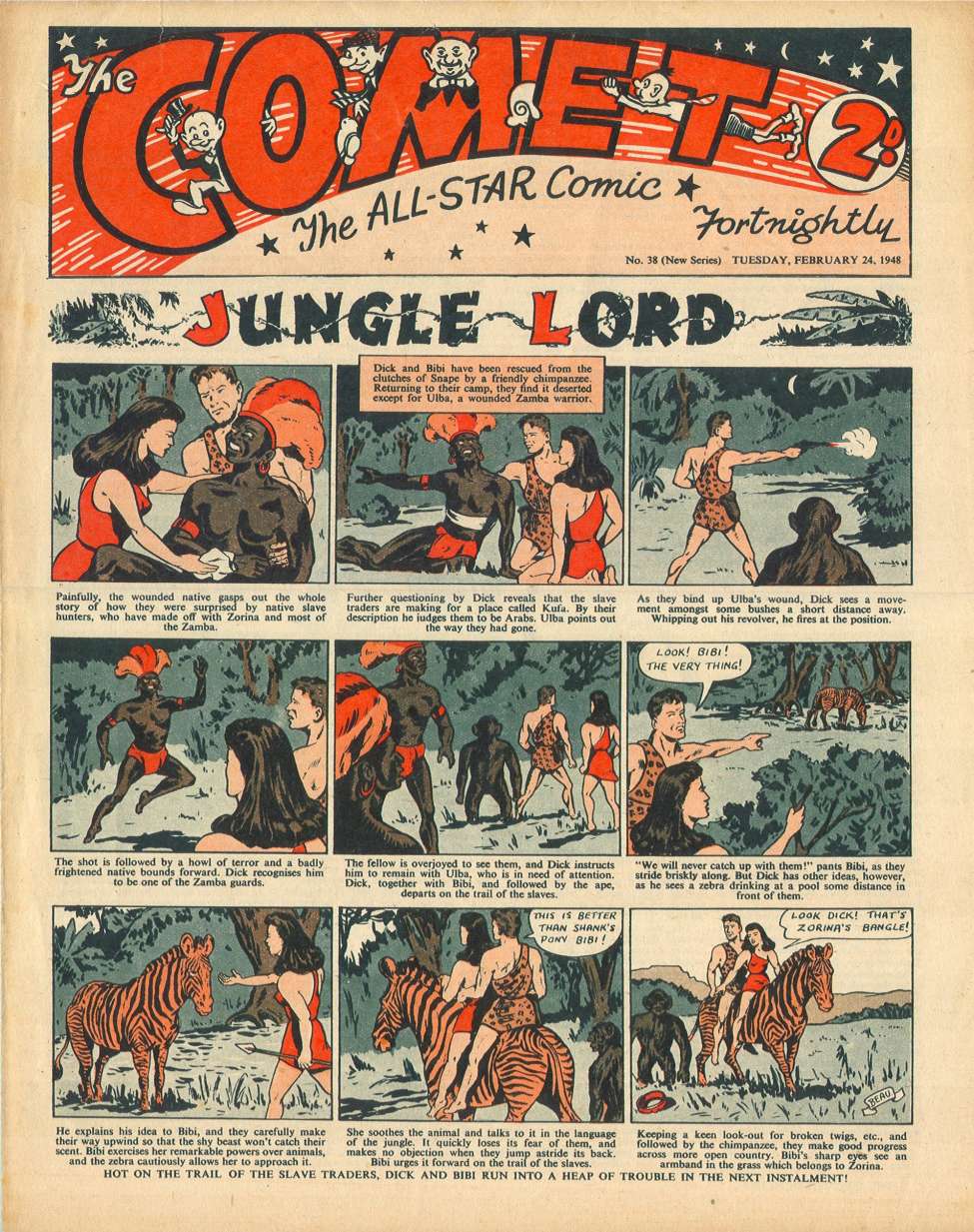 Comic Book Cover For The Comet 38