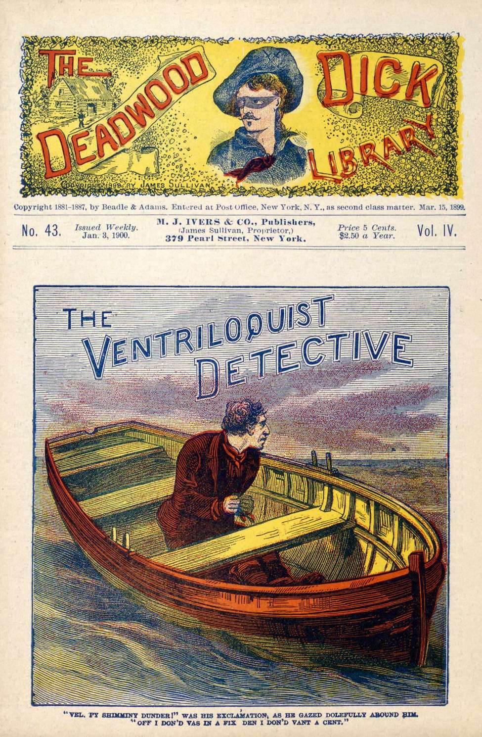 Book Cover For Deadwood Dick Library v4 43 - The Ventriloquist Detective
