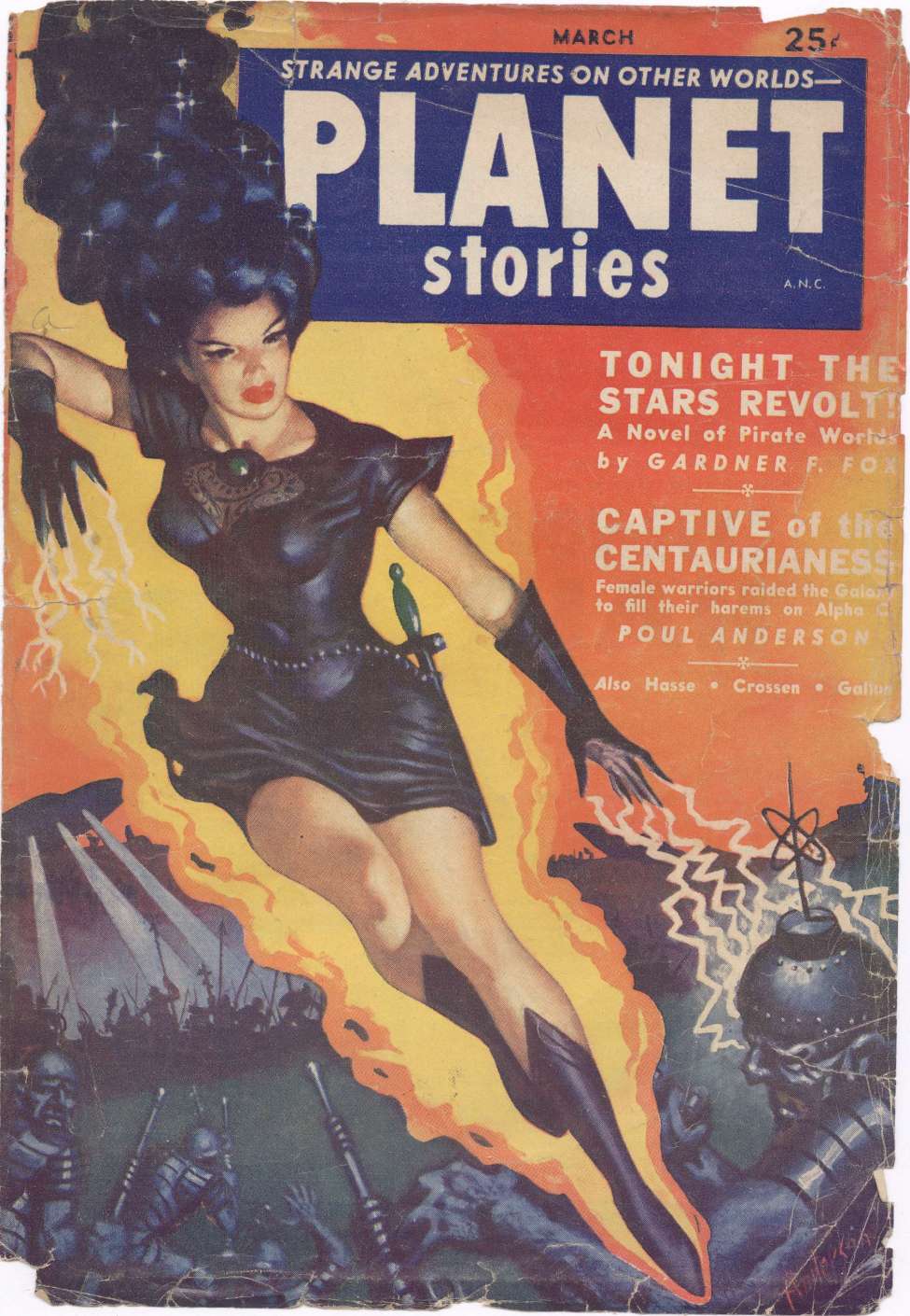 Comic Book Cover For Planet Stories v5 5 - Tonight the Stars Revolt! - Gardner F. Fox