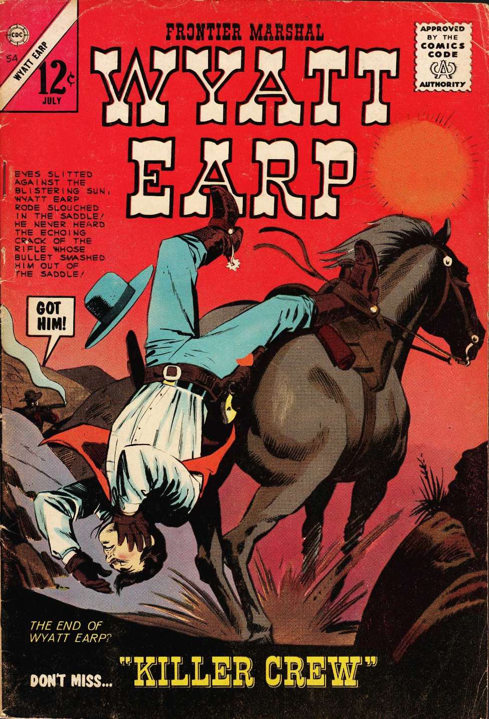 Comic Book Cover For Wyatt Earp Frontier Marshal 54
