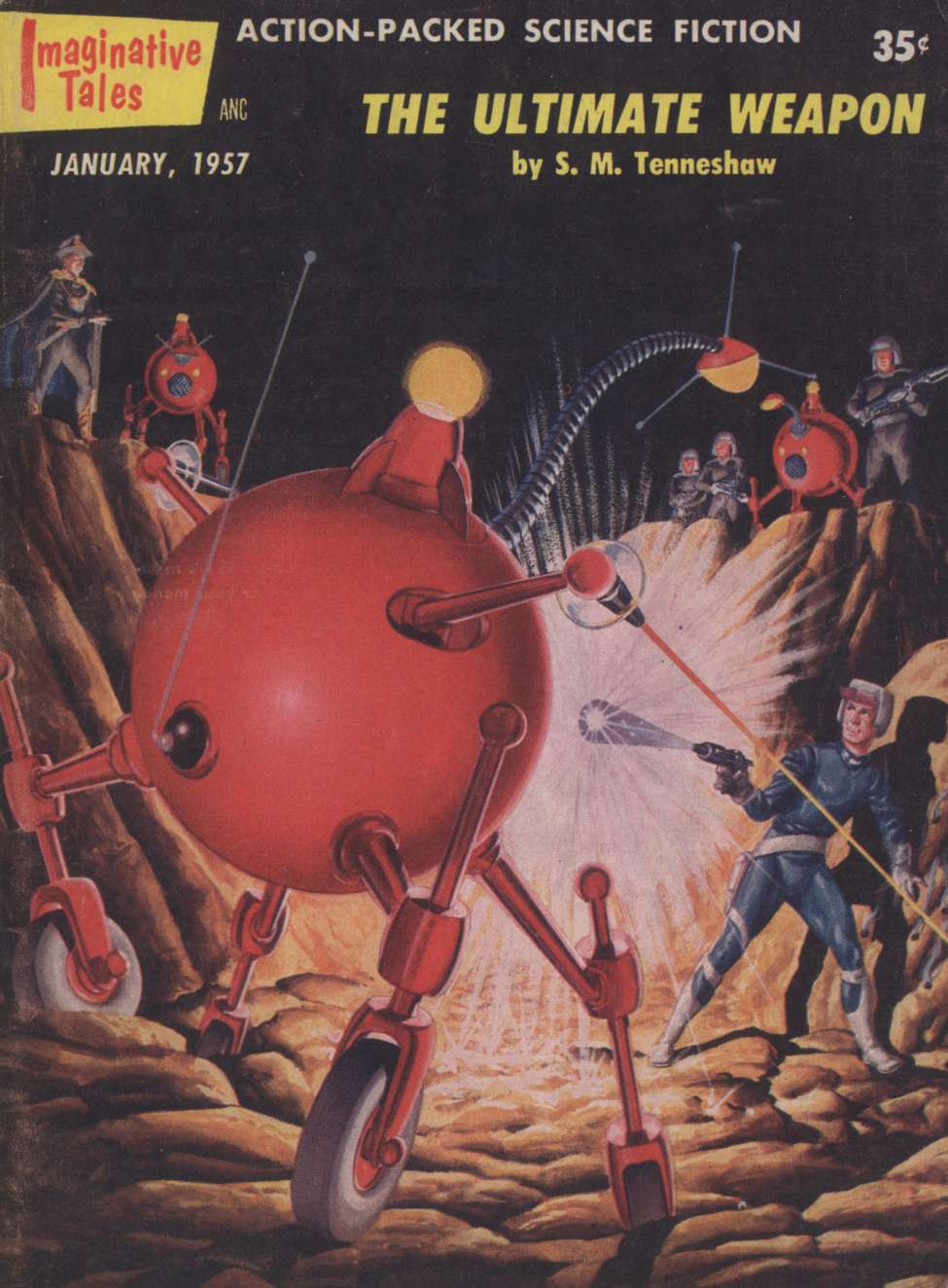 Comic Book Cover For Imaginative Tales v4 1 - The Ultimate Weapon - S. M. Tenneshaw
