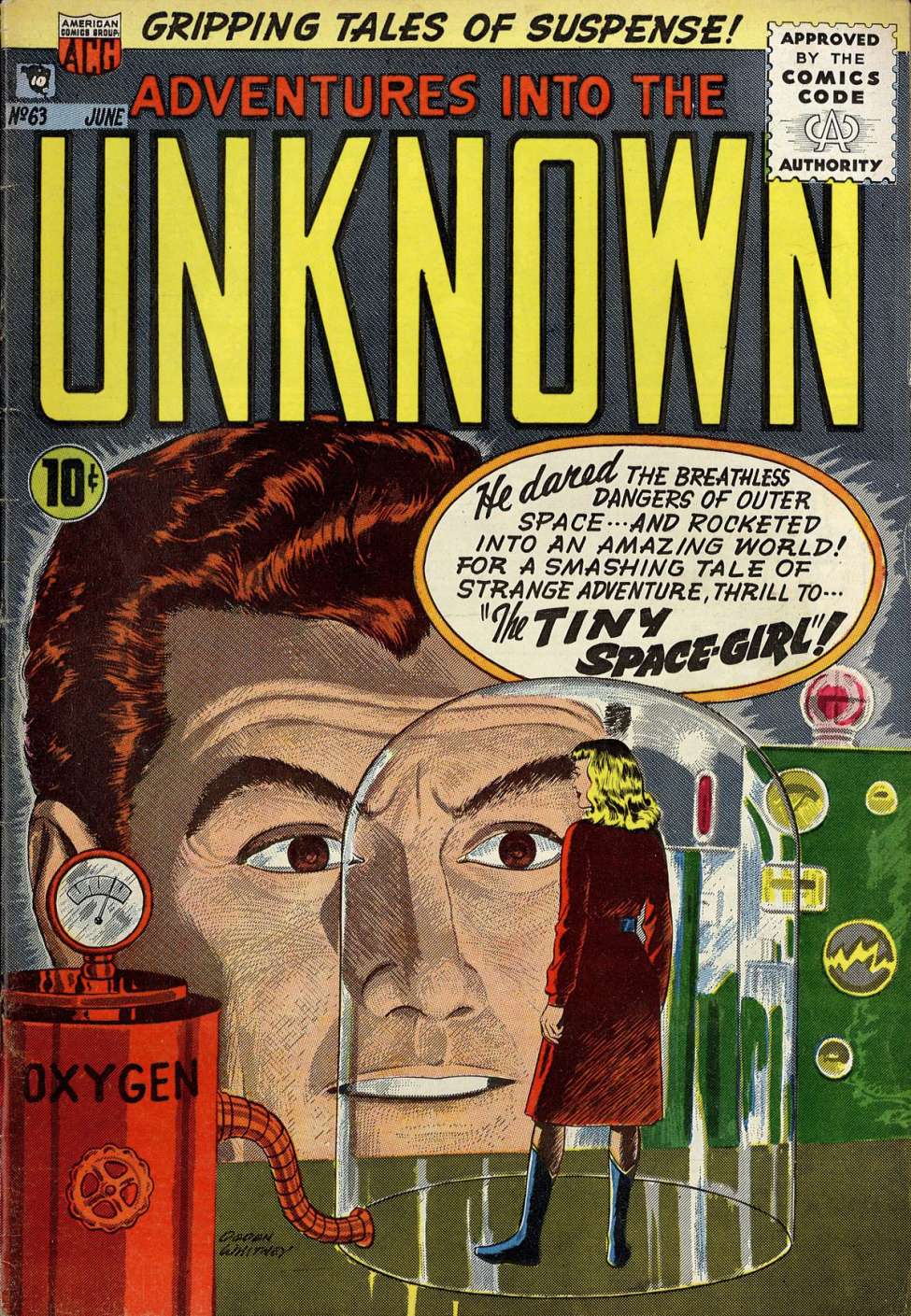Comic Book Cover For Adventures into the Unknown 63