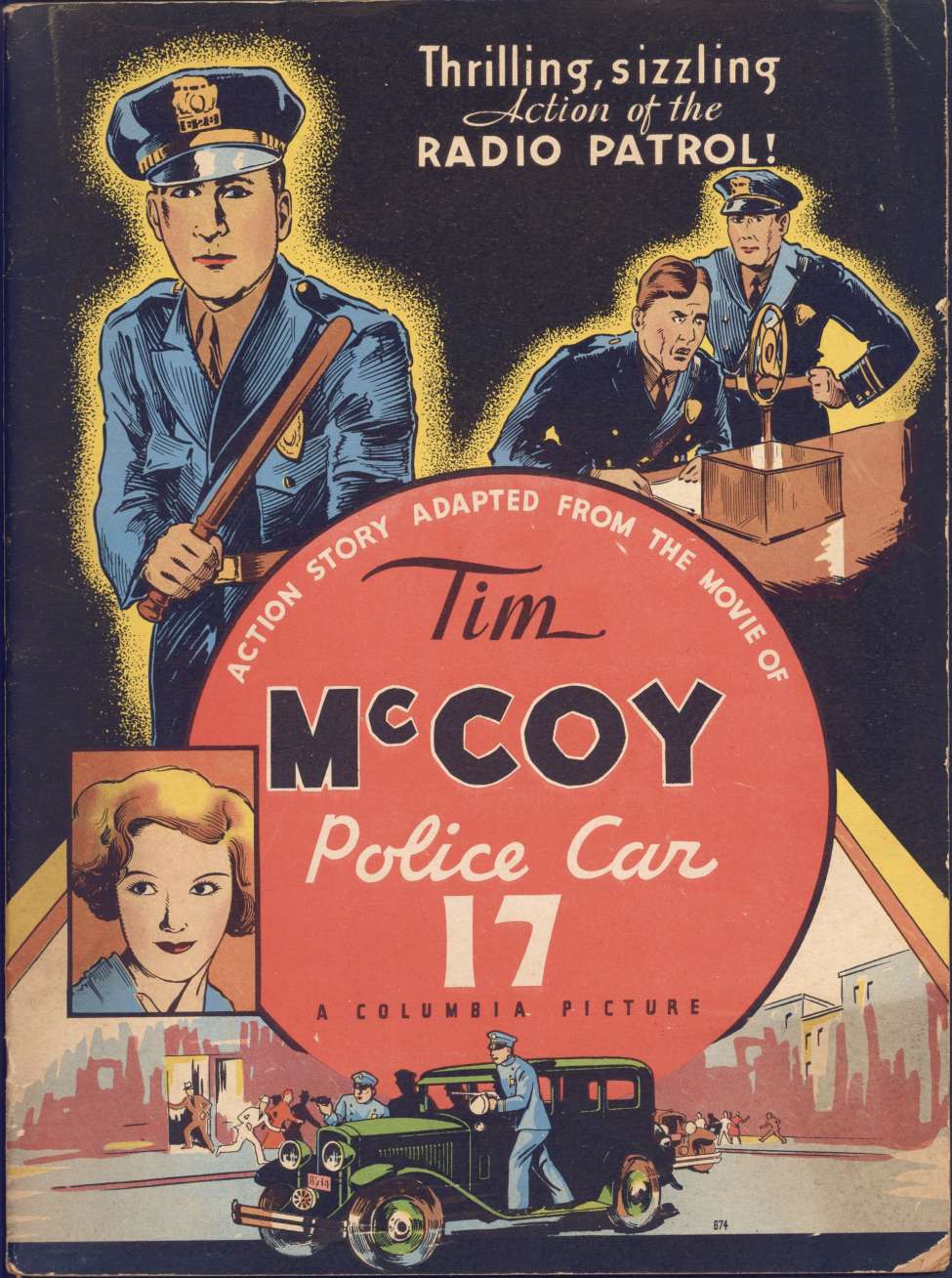 Comic Book Cover For Tim McCoy, Police Car 17