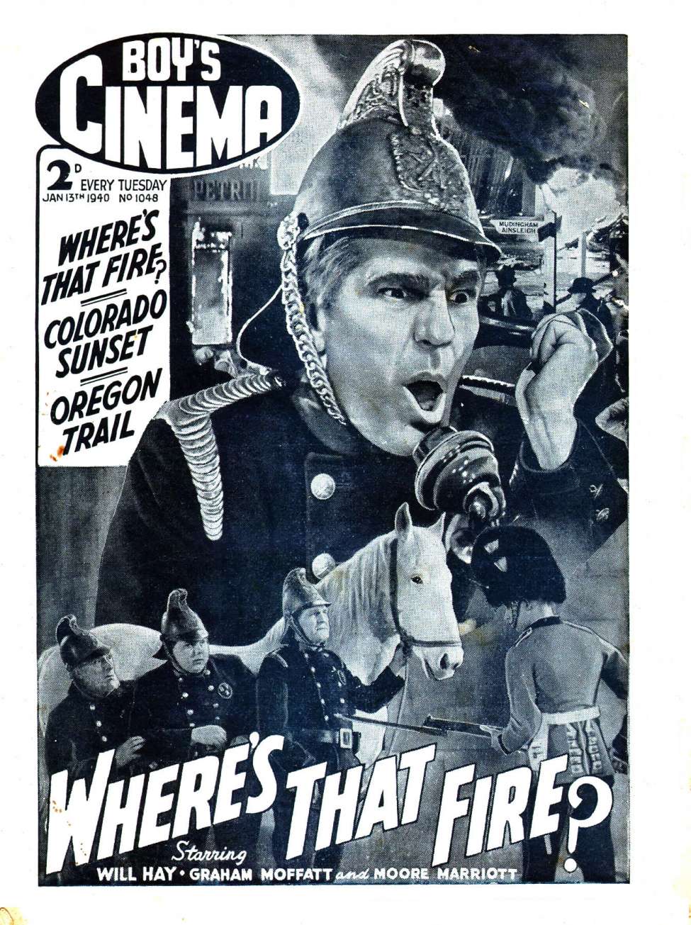 Comic Book Cover For Boy's Cinema 1048 - Where's That Fire? - Will Hay