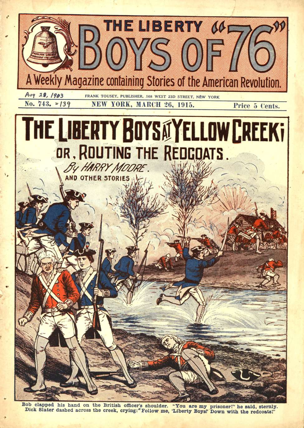 Book Cover For The Liberty Boys of 76 743 - The Liberty Boys at Yellow Creek