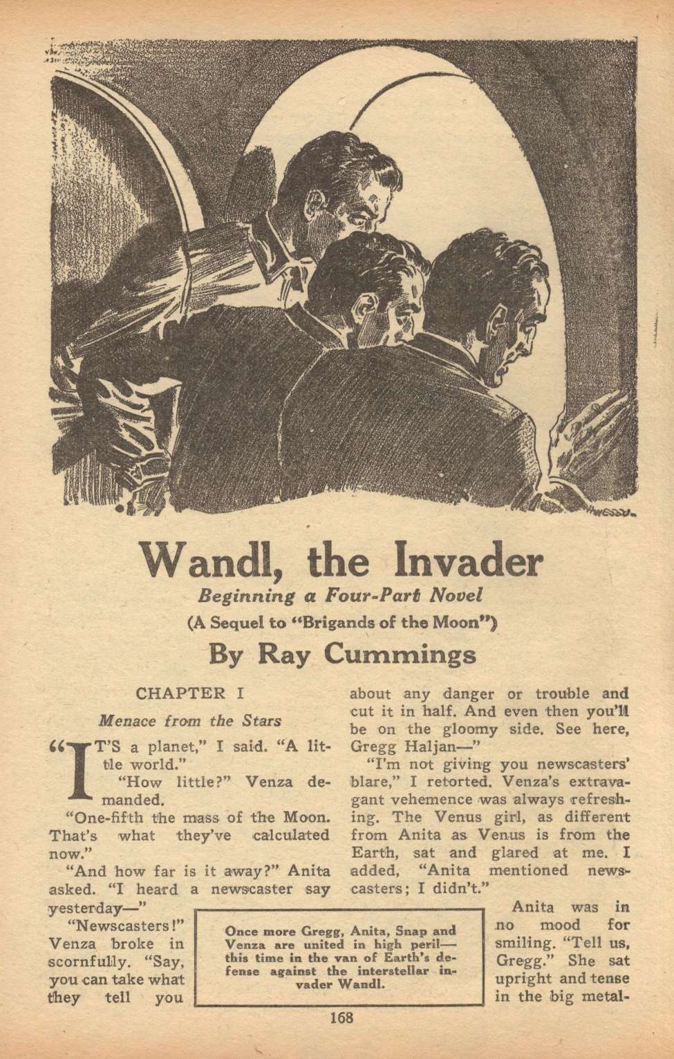 Book Cover For Astounding Serial - Wandl, the Invader - R Cummings