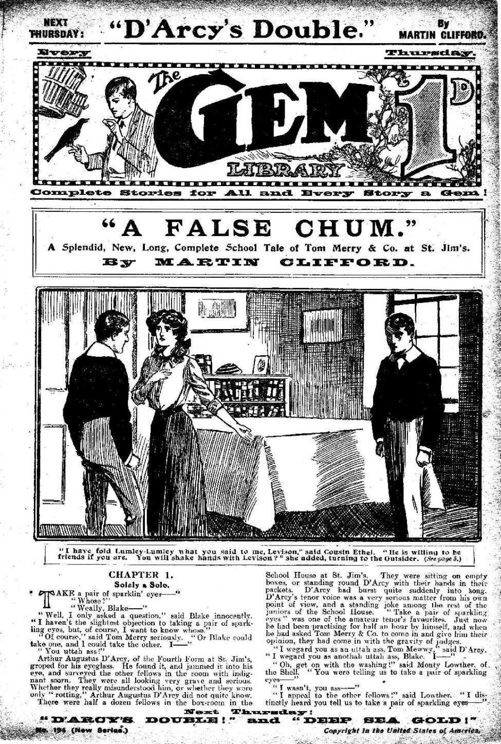 Book Cover For The Gem v2 194 - A False Chum