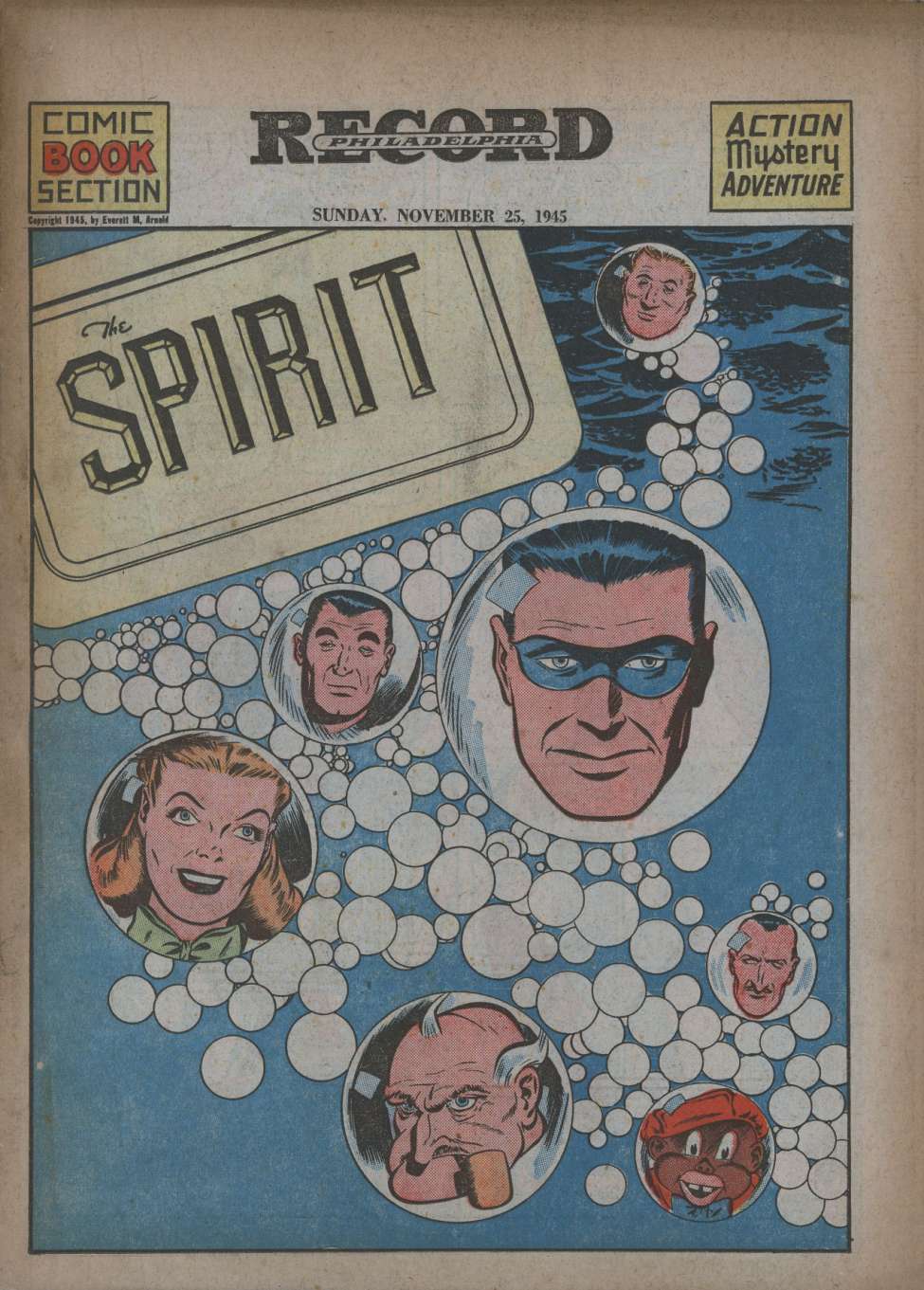 Comic Book Cover For The Spirit (1945-11-25) - Philadelphia Record