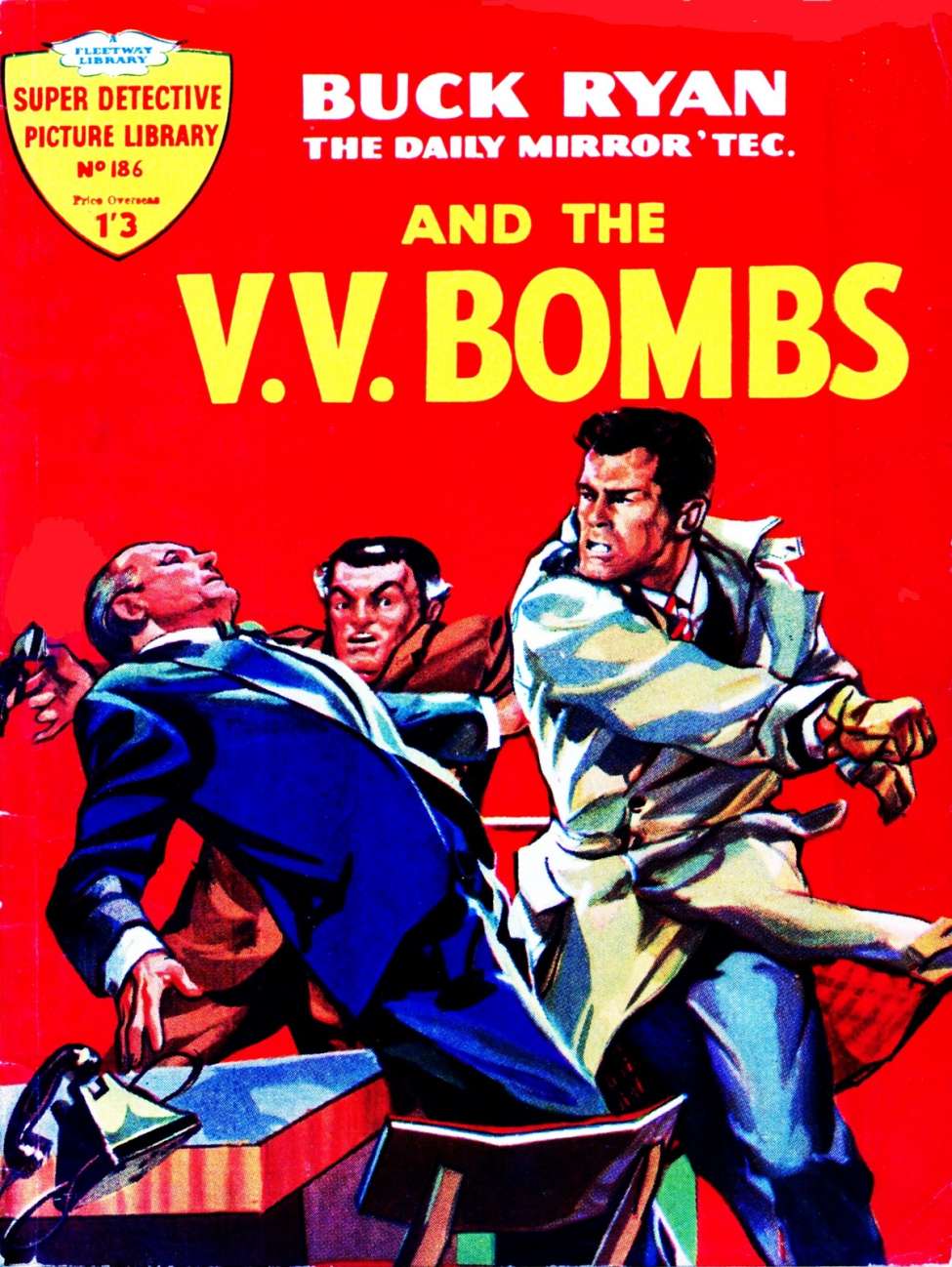 Book Cover For Super Detective Library 186 - Buck Ryan And The V.V. Bombs