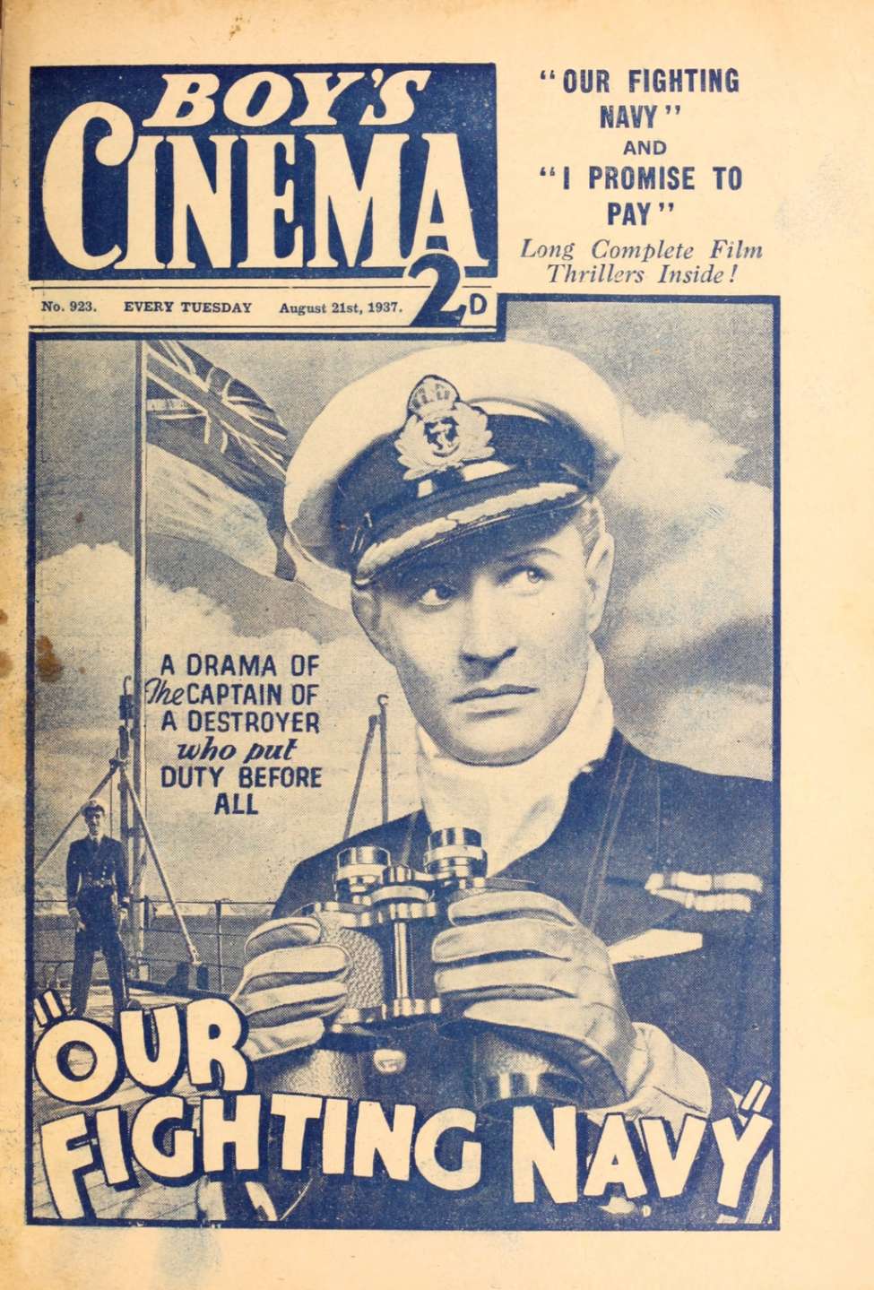 Book Cover For Boy's Cinema 923 - Our Fighting Navy - Robert Douglas