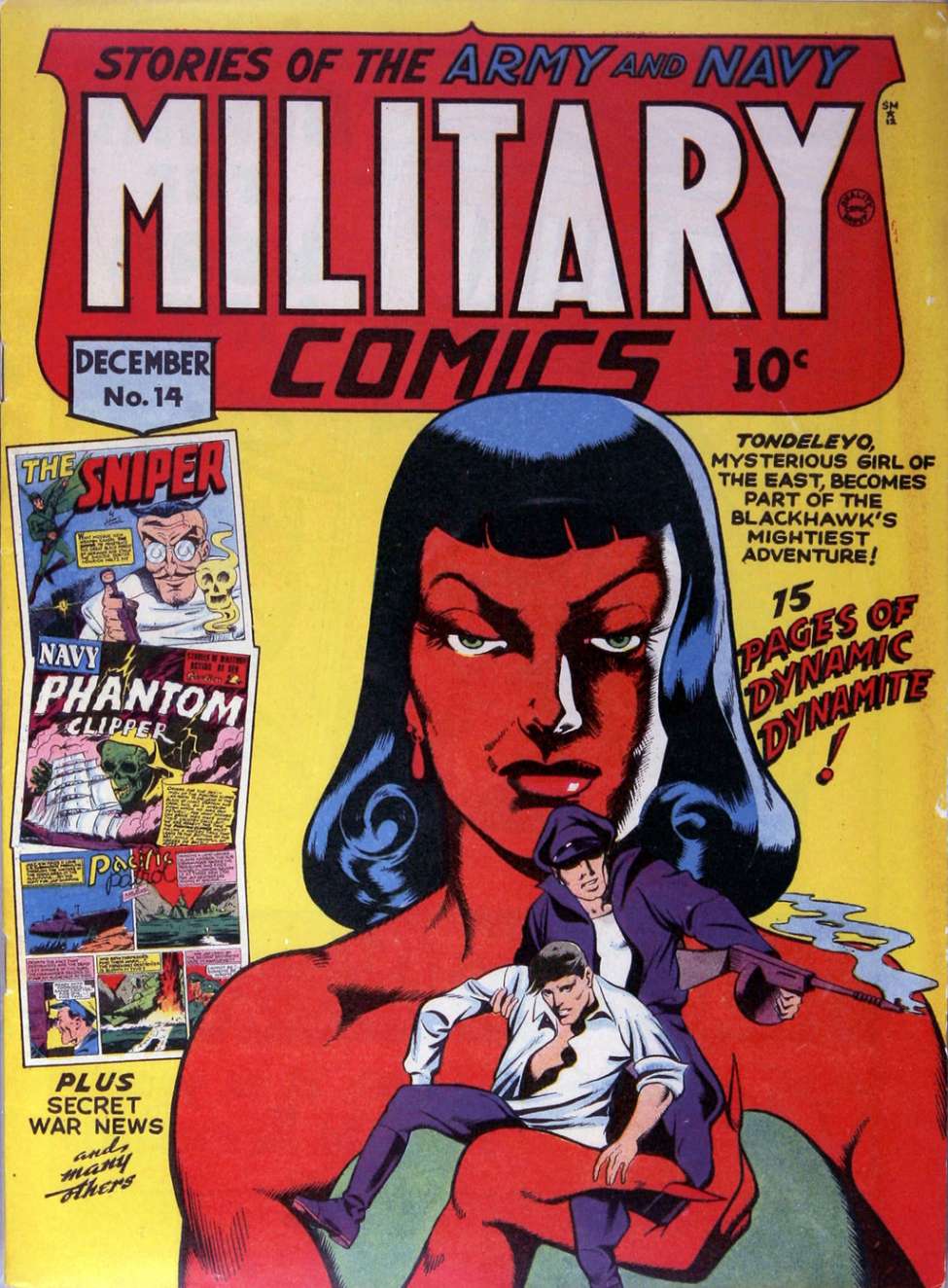 Comic Book Cover For Military Comics 14 (fiche/paper)
