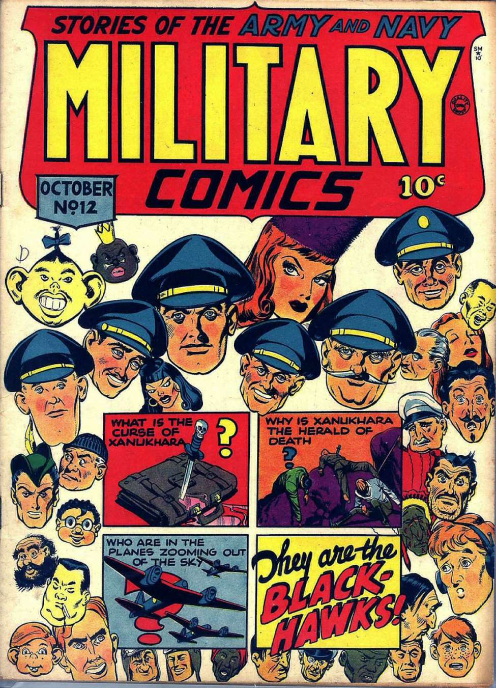 Comic Book Cover For Military Comics 12 (paper/16fiche) - Version 2