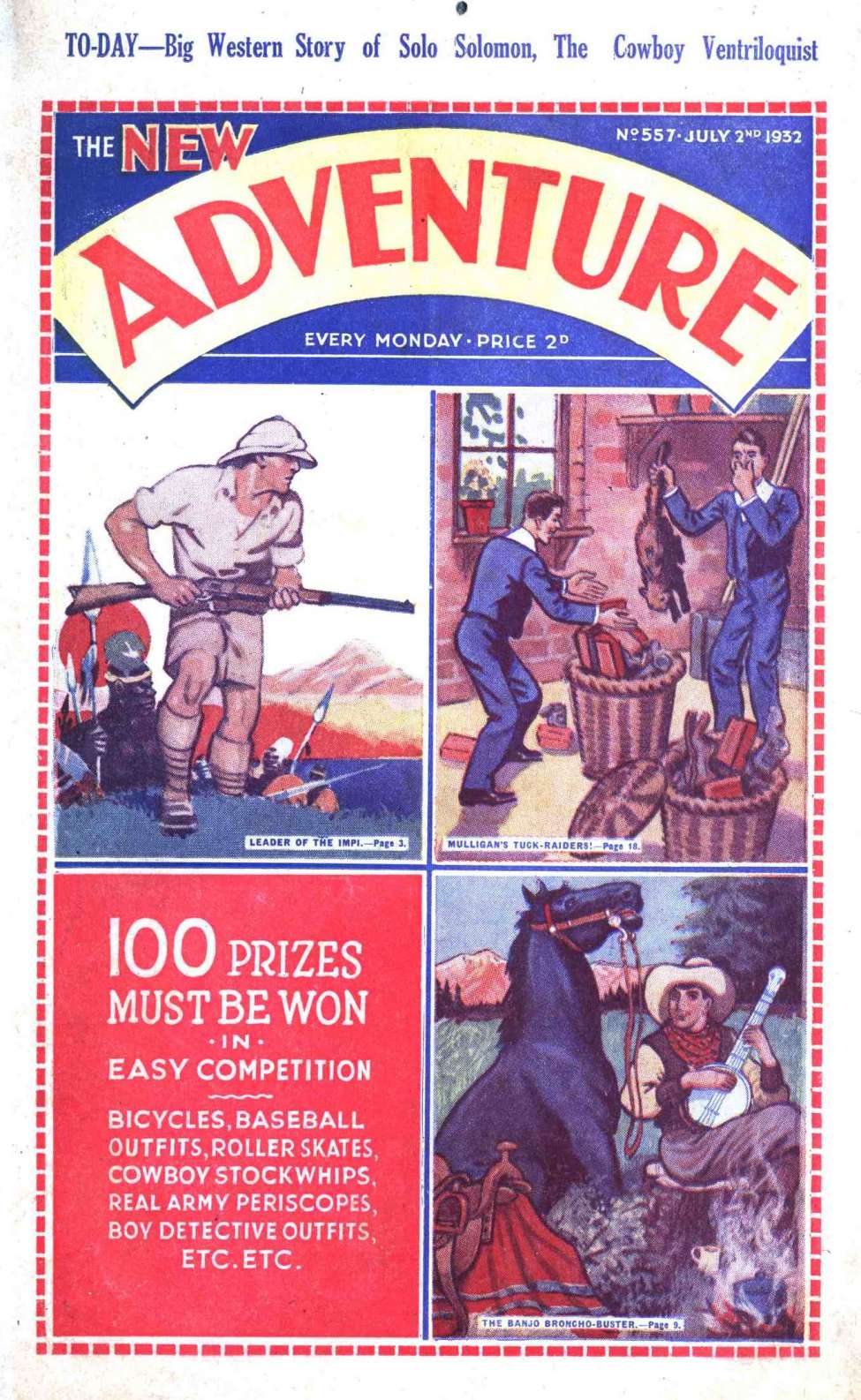 Comic Book Cover For Adventure 557
