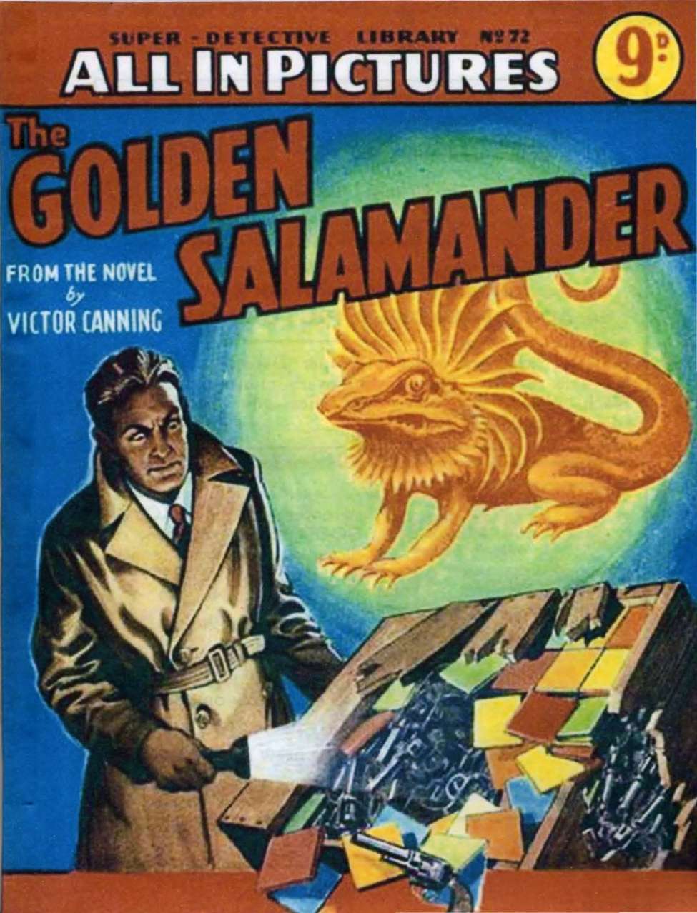 Comic Book Cover For Super Detective Library 72 - The Golden Salamander