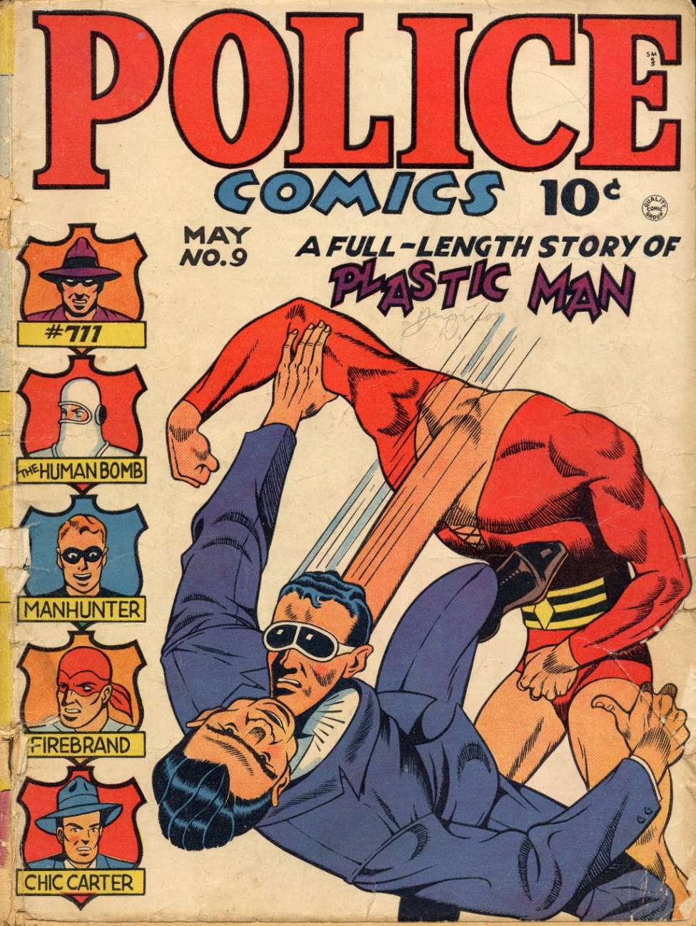 Comic Book Cover For Police Comics 9