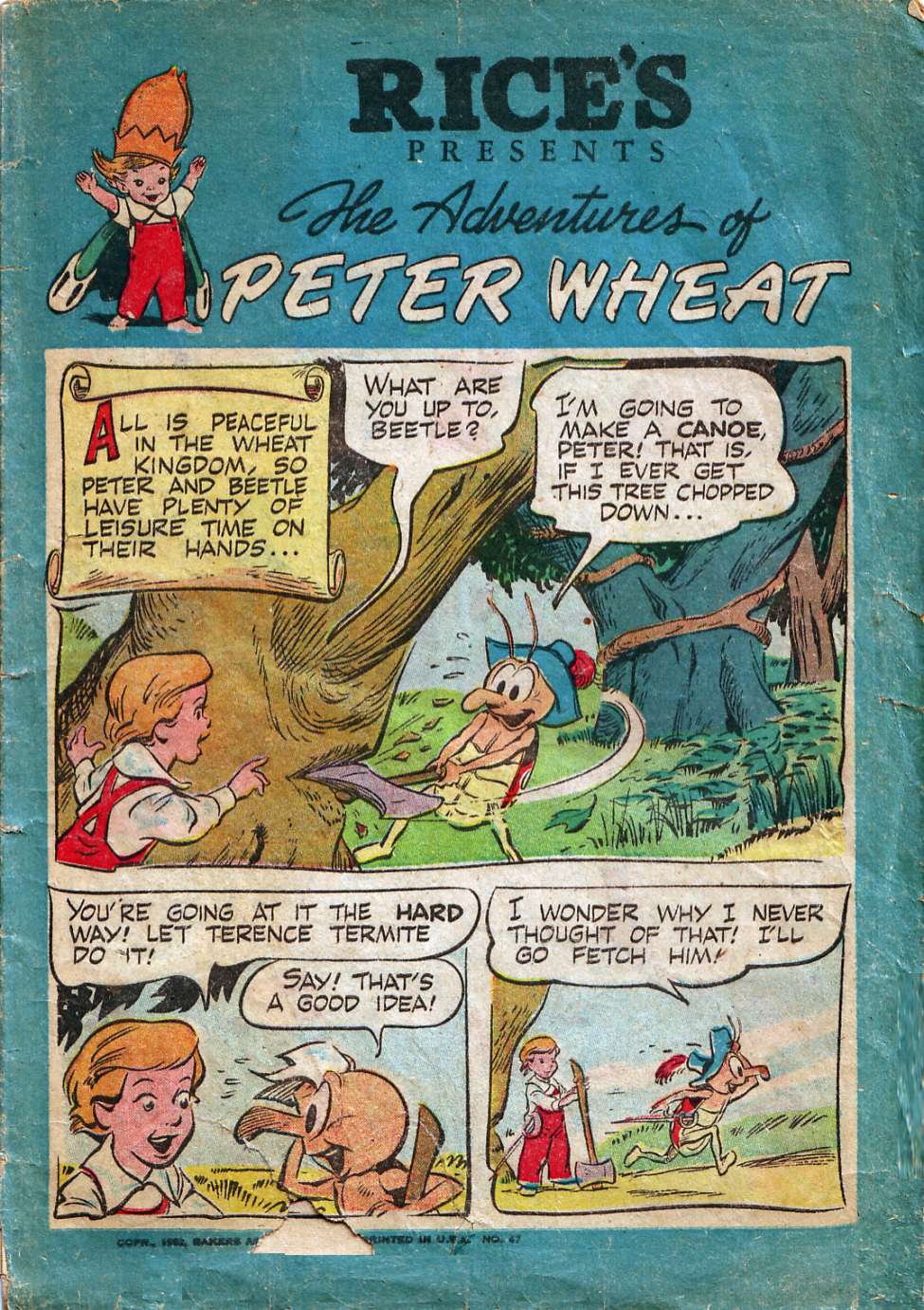 Comic Book Cover For The Adventures of Peter Wheat 47