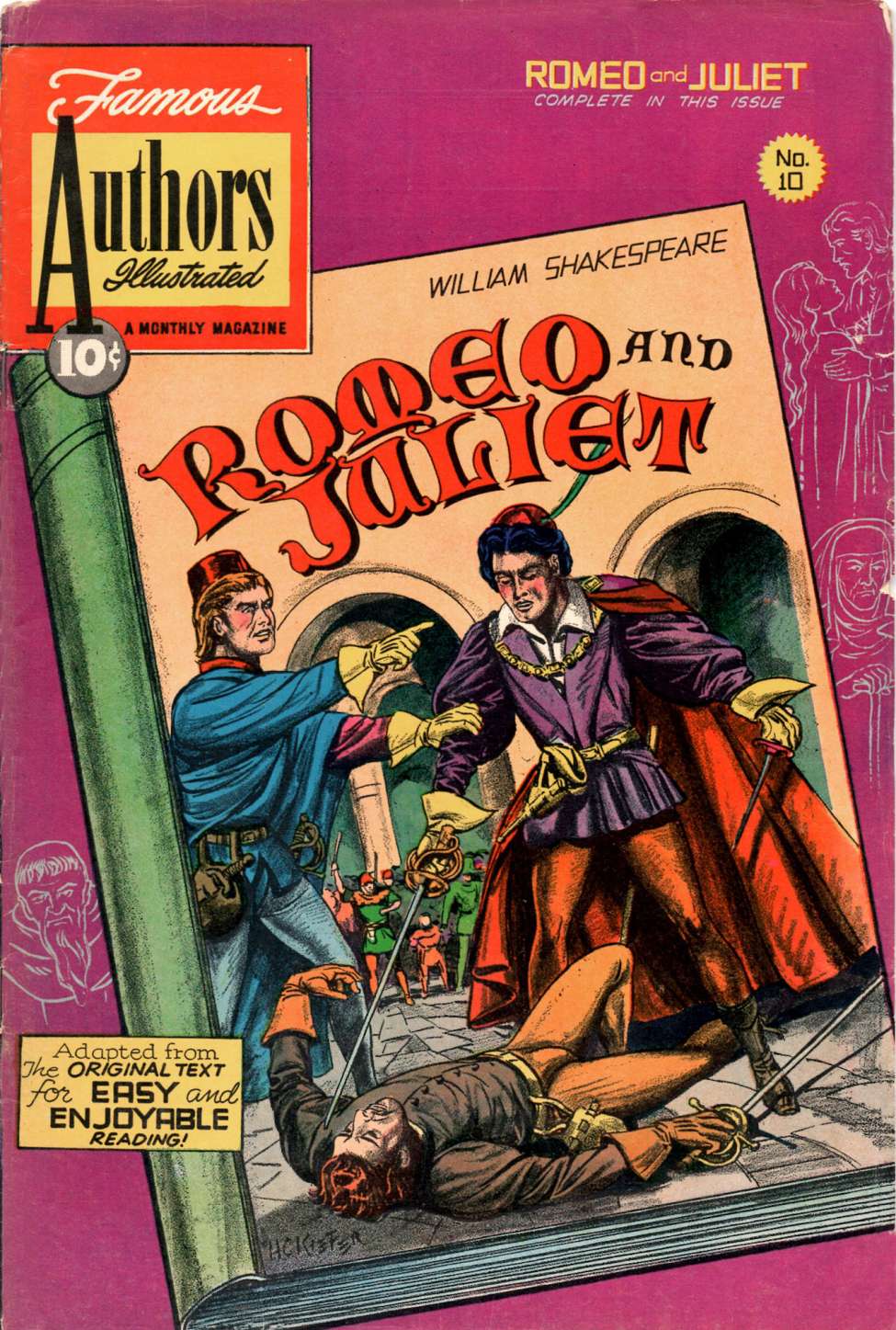 Comic Book Cover For Stories By Famous Authors Illustrated 10 - Romeo And Juliet (alt) - Version 2