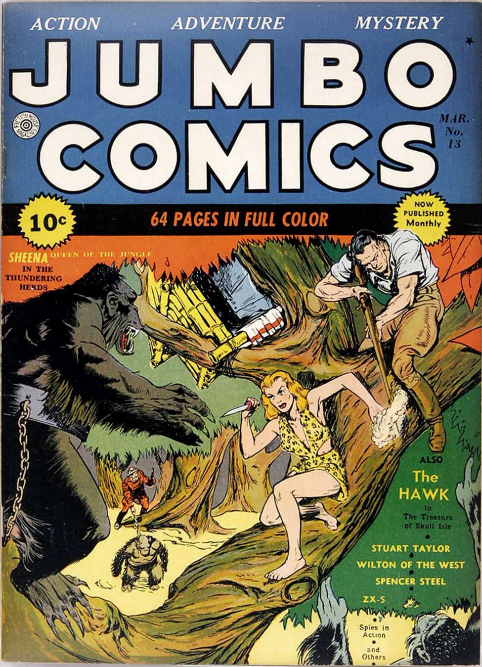 Comic Book Cover For Jumbo Comics 13