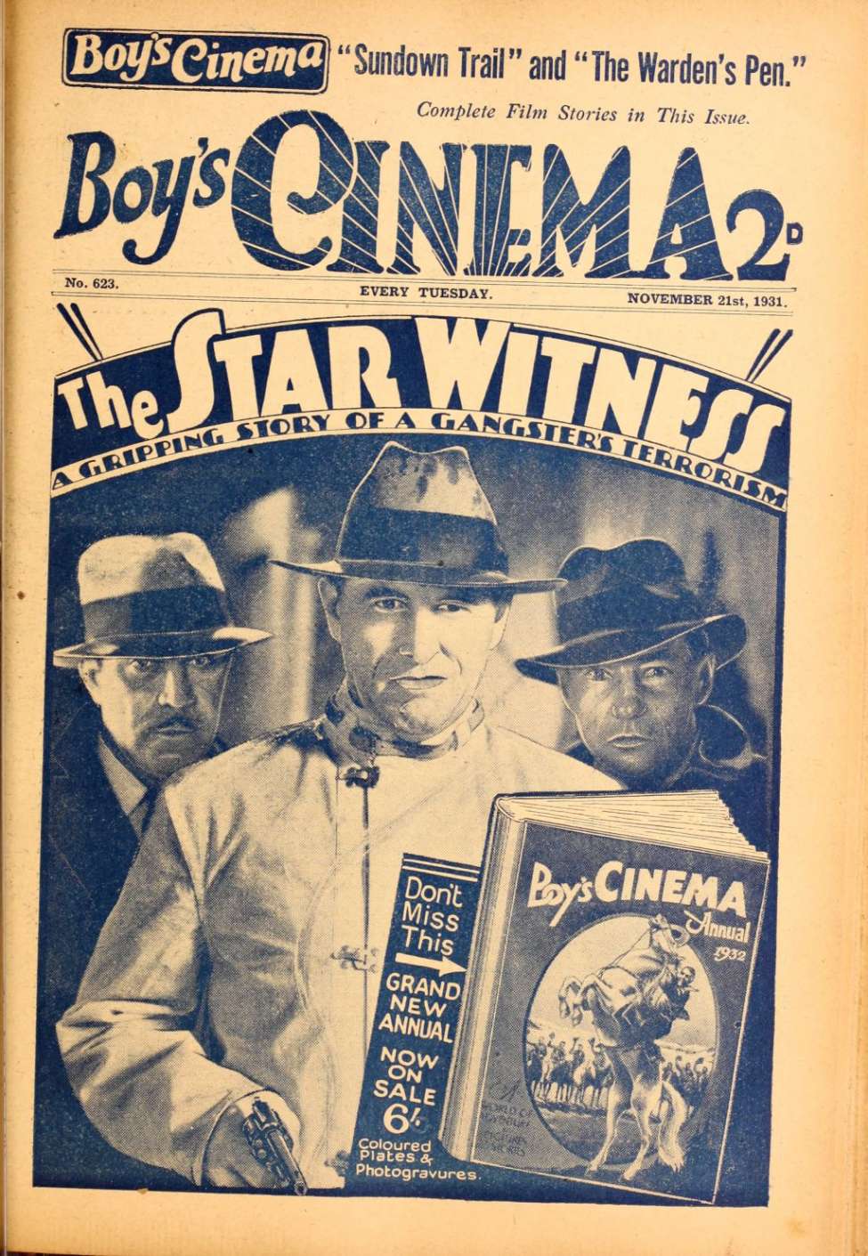Comic Book Cover For Boy's Cinema 623 - The Star Witness - Charles (Chic) Sale